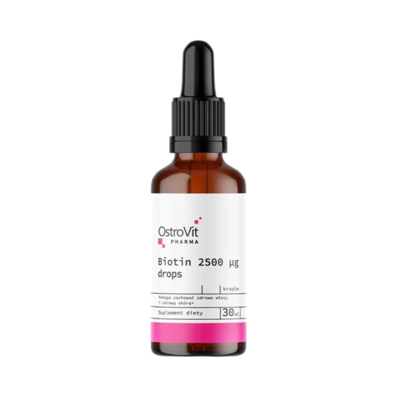Biotin 2500 mcg Drops / 30 мл, 111 дози - OstroVit