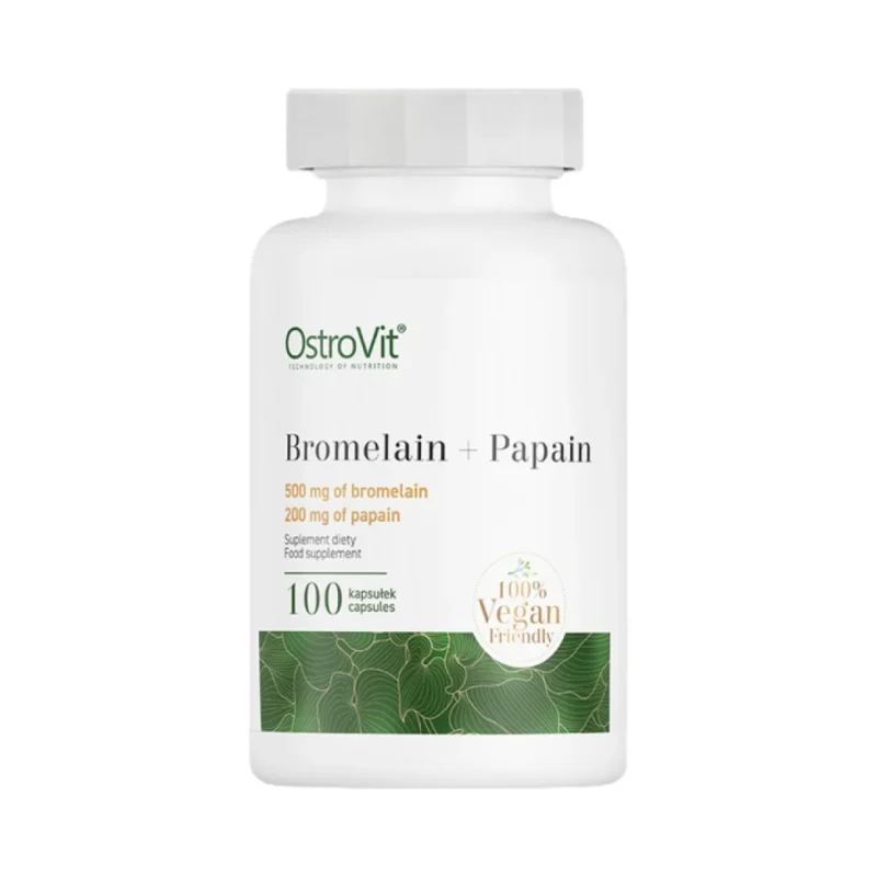 Bromelain + Papain Enzymes / 100 капсули, 100 дози - OstroVit