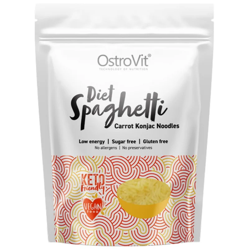 Diet Spaghetti + Carrot / Keto-Friendly Low-Calorie Konjac Noodles / 400 грама