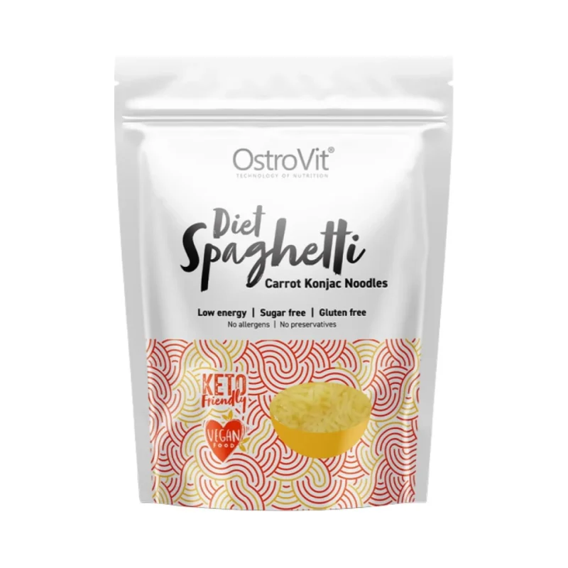 Diet Spaghetti + Carrot / Keto-Friendly Low-Calorie Konjac Noodles / 400 грама - OstroVit