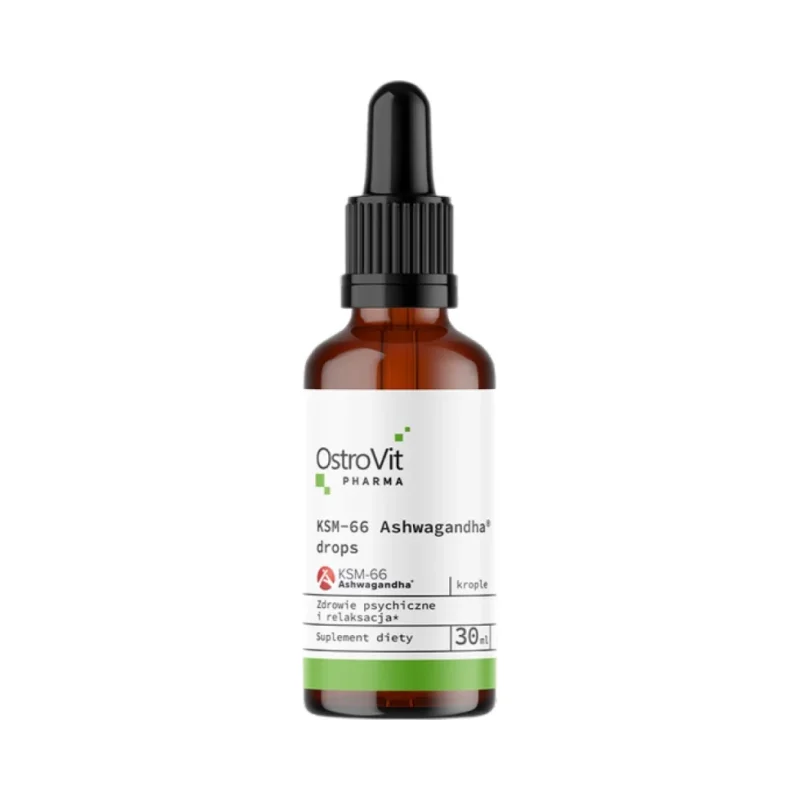 KSM-66 Ashwagandha Drops | Ashwagandha Root Extract / 30 мл, 25 дози - OstroVit