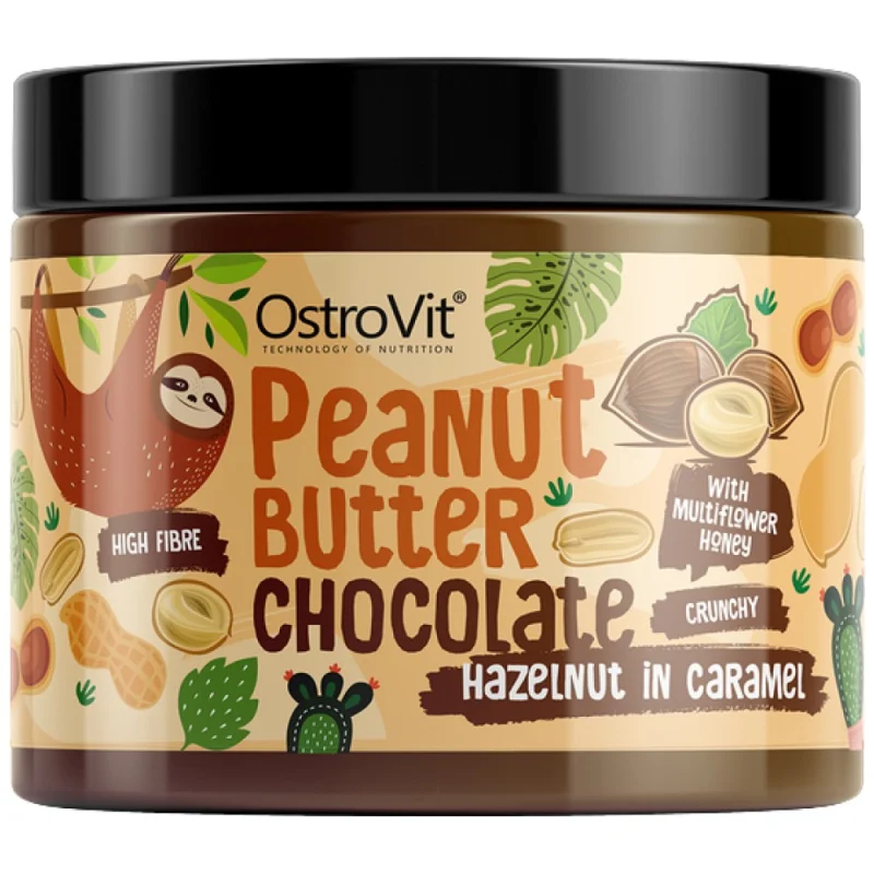 Chocolate Peanut Butter with Hazelnut in Caramel | Crunchy / 500 грама