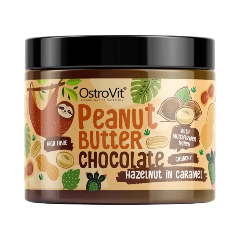 Chocolate Peanut Butter with Hazelnut in Caramel | Crunchy / 500 грама - OstroVit