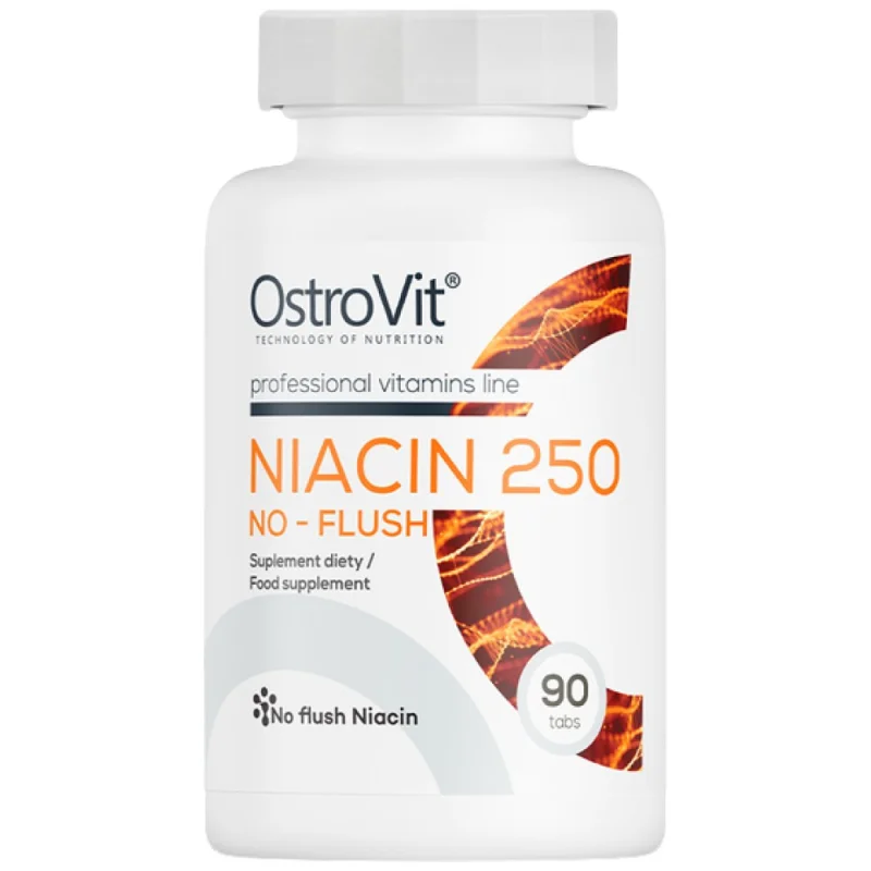Niacin 250 | No-Flush / 90 Таблетки, 90 дози