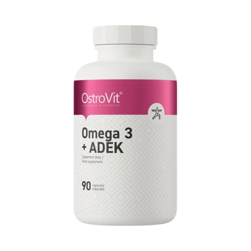 Omega 3 + ADEK / Vitamin A + D + E + K / 90 Гел капсули, 90 дози - OstroVit