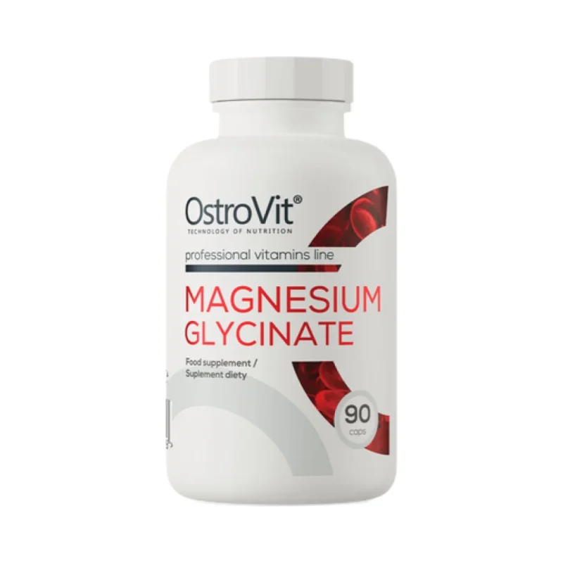 Magnesium Glycinate | 400 mg Serving of Magnesiuim Bisglycinate / 90 капсули, 30 дози - OstroVit