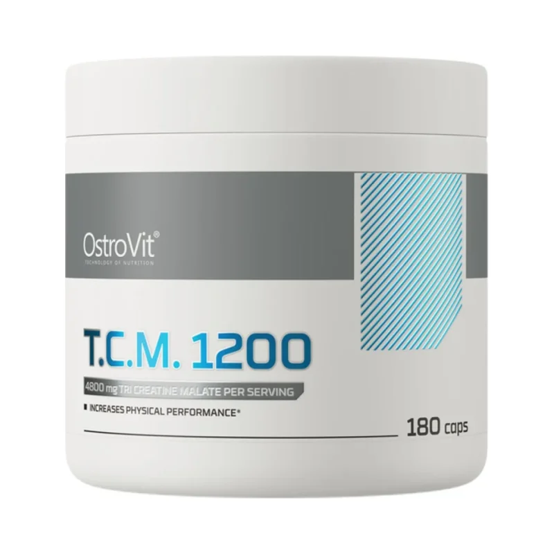 Tri Creatine Malate / TCM 1200 mg / 180 капсули, 45 дози - OstroVit