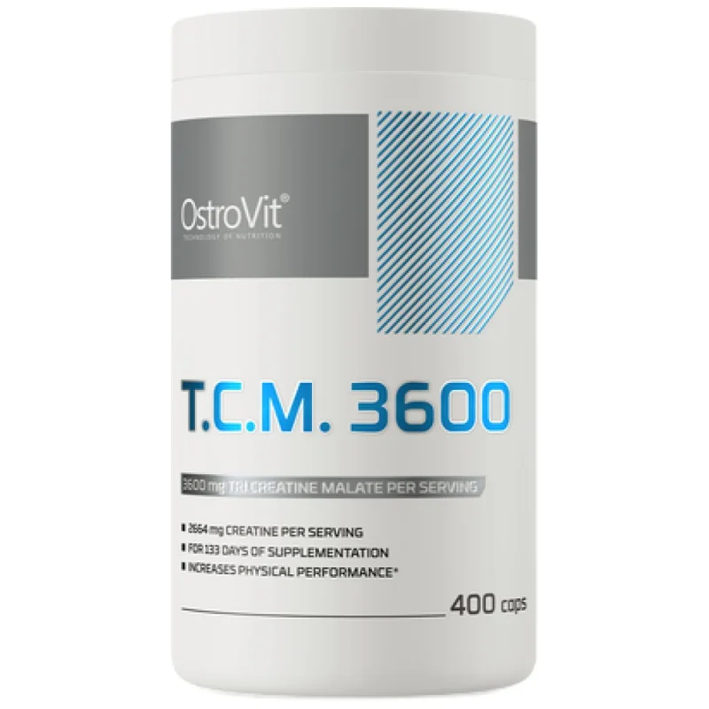 Tri Creatine Malate / TCM 1200 mg / 400 капсули, 100 дози