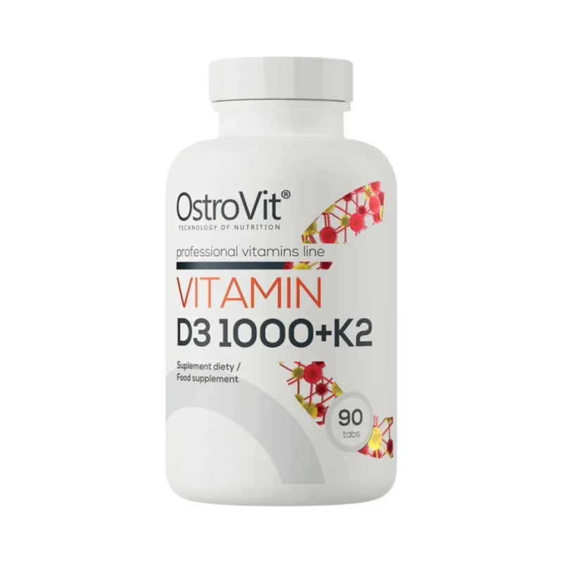 Vitamin D3 1000 IU + K2 50 mcg / 90 Таблетки, 90 дози - OstroVit
