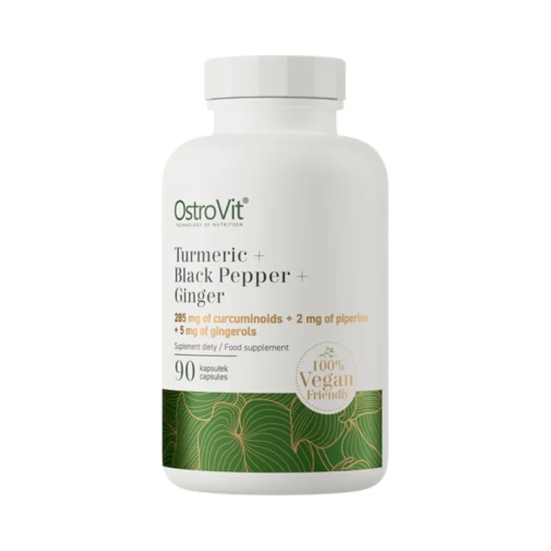 Turmeric + Black Pepper + Ginger / 90 капсули, 90 дози - OstroVit