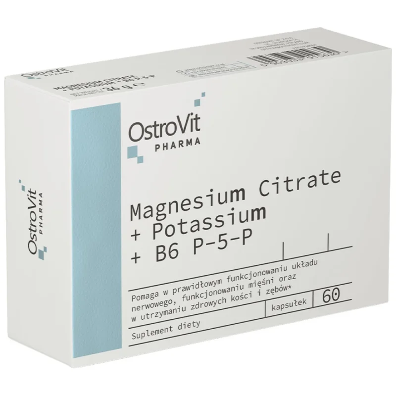 Magnesium Citrate + Potassium + B6 P-5-P Blisters / 60 капсули, 20 дози