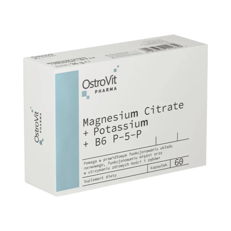 Magnesium Citrate + Potassium + B6 P-5-P Blisters / 60 капсули, 20 дози - OstroVit
