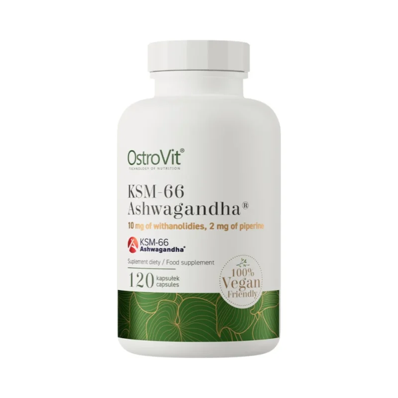 KSM-66 Ashwagandha® 200 mg / Vege Caps / 120 капсули, 120 дози - OstroVit