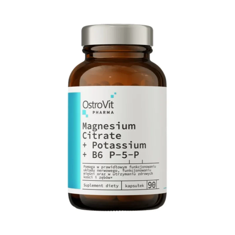 Magnesium Citrate + Potassium + B6 P-5-P / 90 капсули, 30 дози - OstroVit