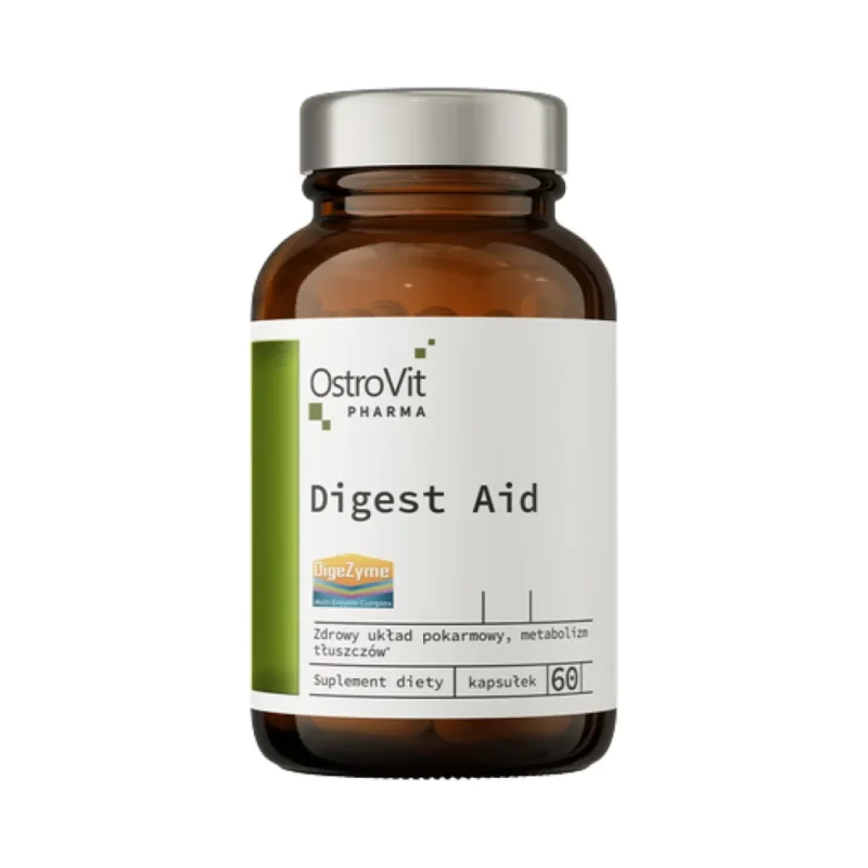 Digest Aid | with Enzymes, Herbs & Betaine HCL / 60 капсули, 60 дози - OstroVit
