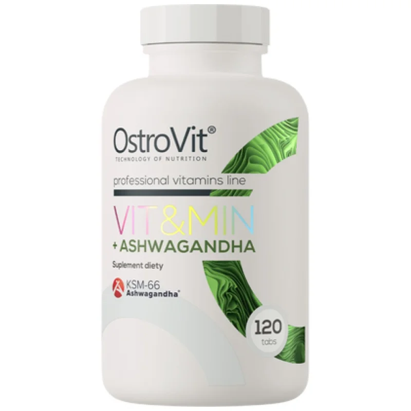 Vit&Min + Ashwagandha | Multivitamin Formula + KSM-66® / 120 Таблетки, 60 дози