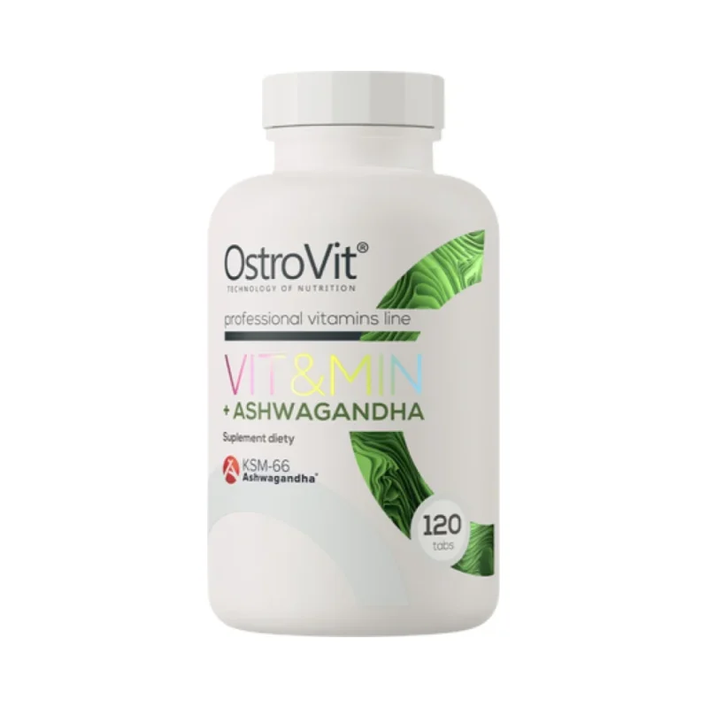 Vit&Min + Ashwagandha | Multivitamin Formula + KSM-66® / 120 Таблетки, 60 дози - OstroVit