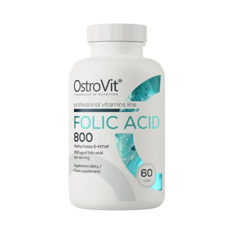 Folic Acid 800 mg | Methyl Folate 5-MTHF / 60 капсули, 60 дози - OstroVit