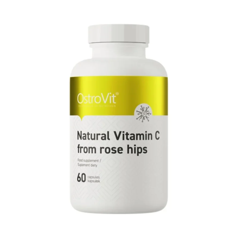 Natural Vitamin C 1000 mg | from Rose Hips (60 дози) / 60 капсули - OstroVit