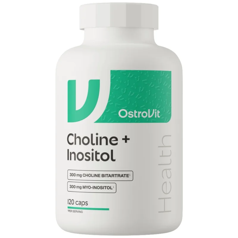 Choline + Inositol Caps | Choline Bitartrate 300 mg + Myo-inositol 300 mg (60 дози) / 120 капсули
