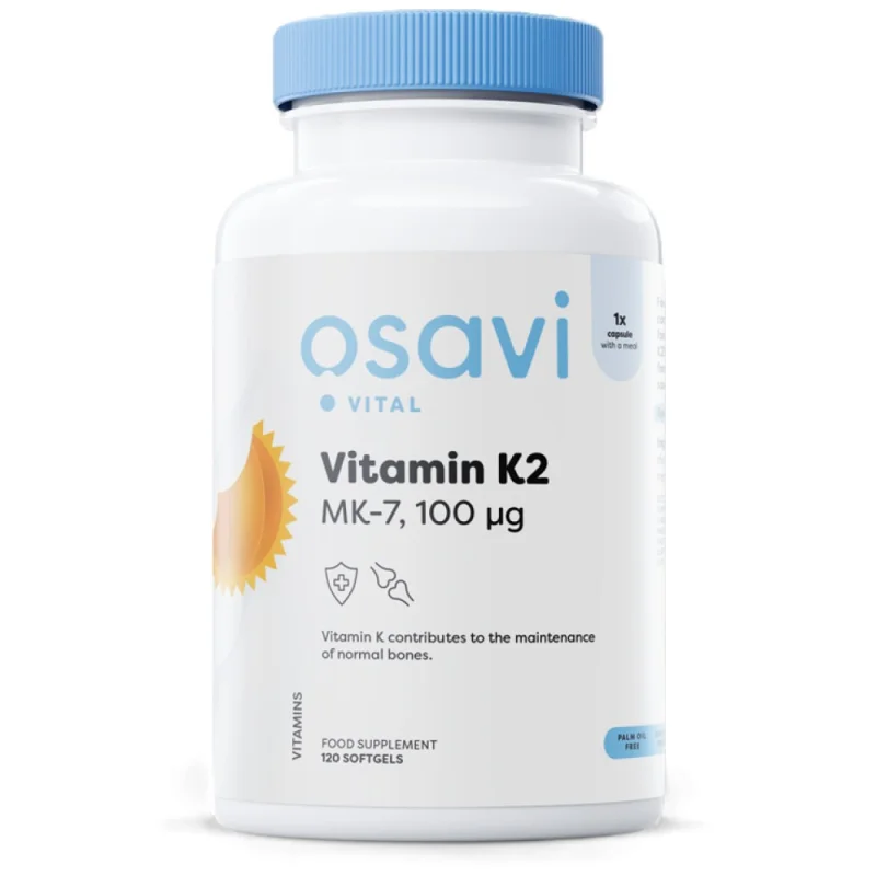 Vitamin K2 MK-7 100 mcg / 120 Гел капсули, 120 дози