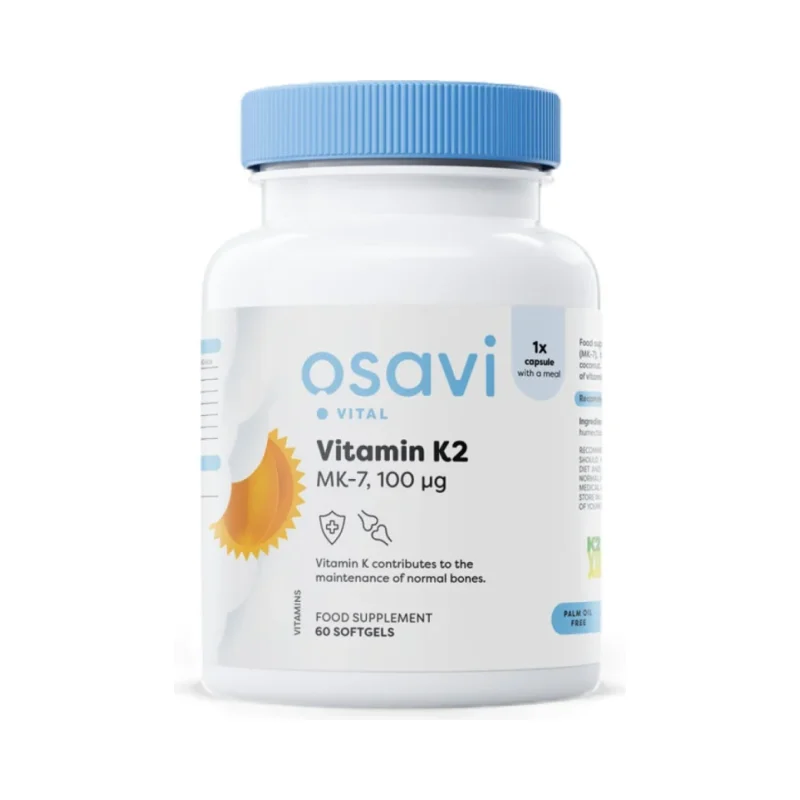 Vitamin K2 MK-7 100 mcg / 60 Гел капсули, 60 дози - Osavi