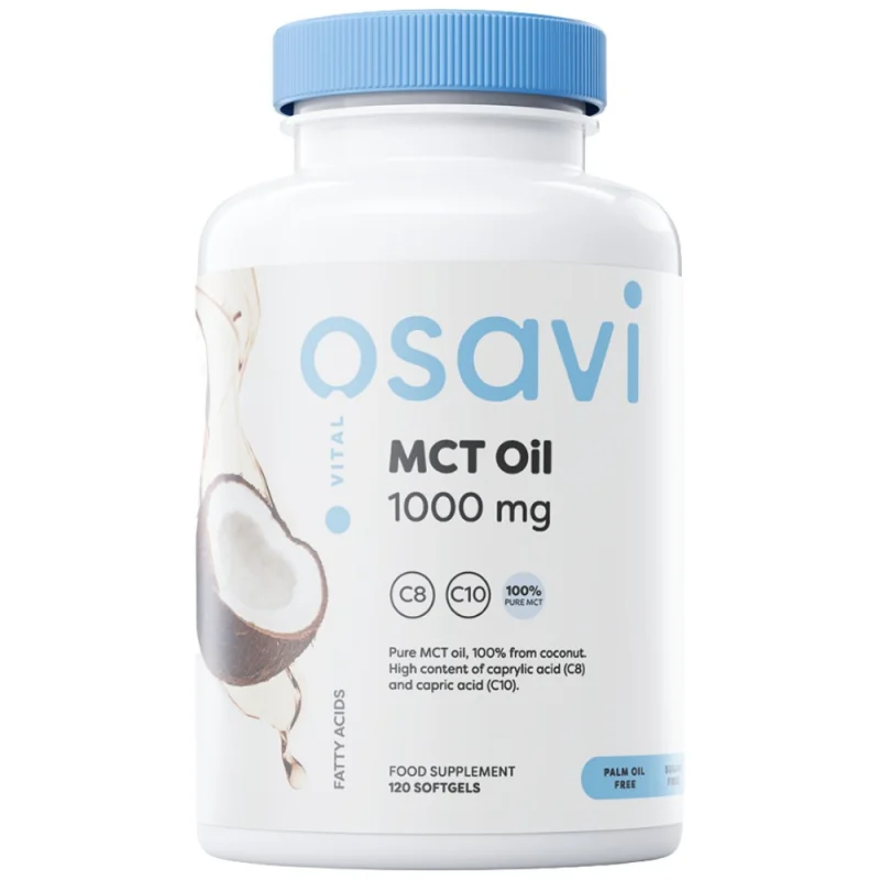 MCT Oil 1000 mg | C8 + C10 / 180 Гел капсули, 180 дози