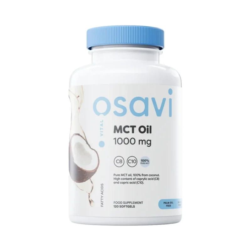 MCT Oil 1000 mg | C8 + C10 / 180 Гел капсули, 180 дози - Osavi