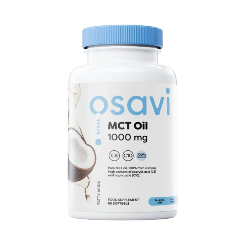 MCT Oil 1000 mg | C8 + C10 / 60 Гел капсули, 60 дози - Osavi
