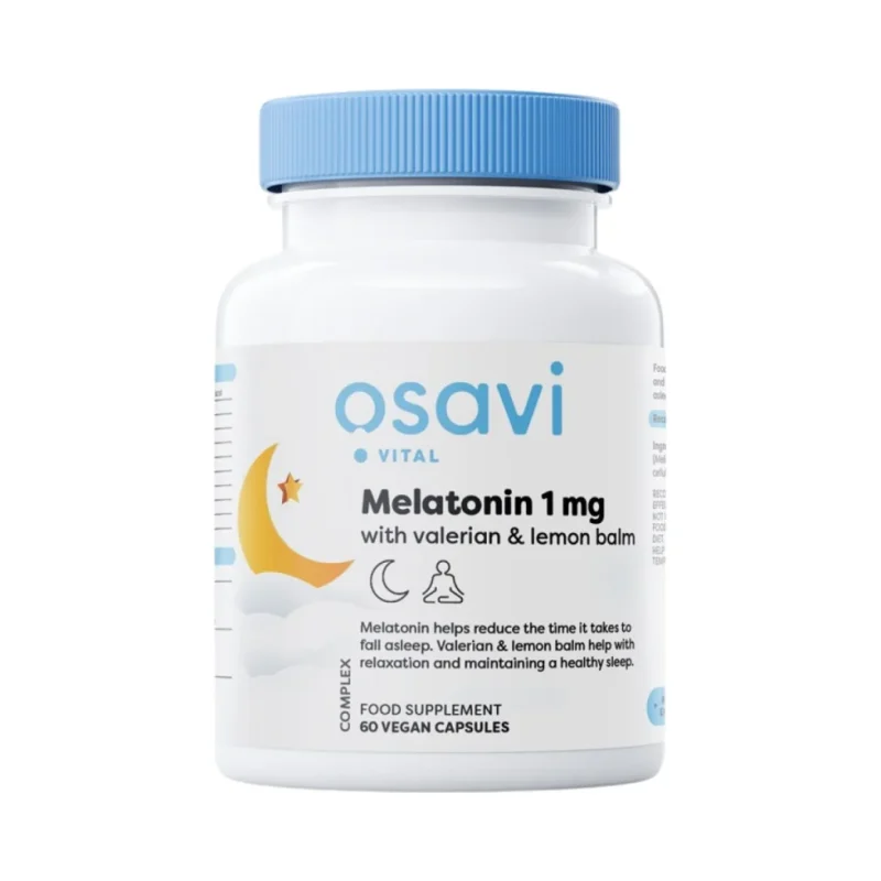 Melatonin with Valerian & Lemon Balm / 60 капсули, 60 дози - Osavi