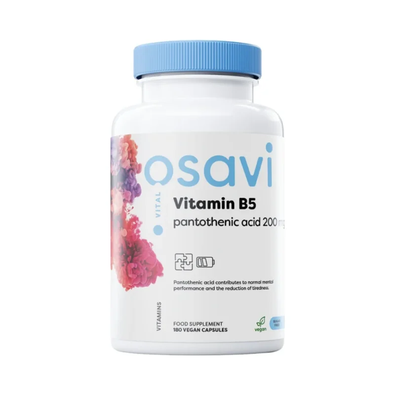 Vitamin B5 | Pantothenic Acid 200 mg / 180 капсули, 180 дози - Osavi