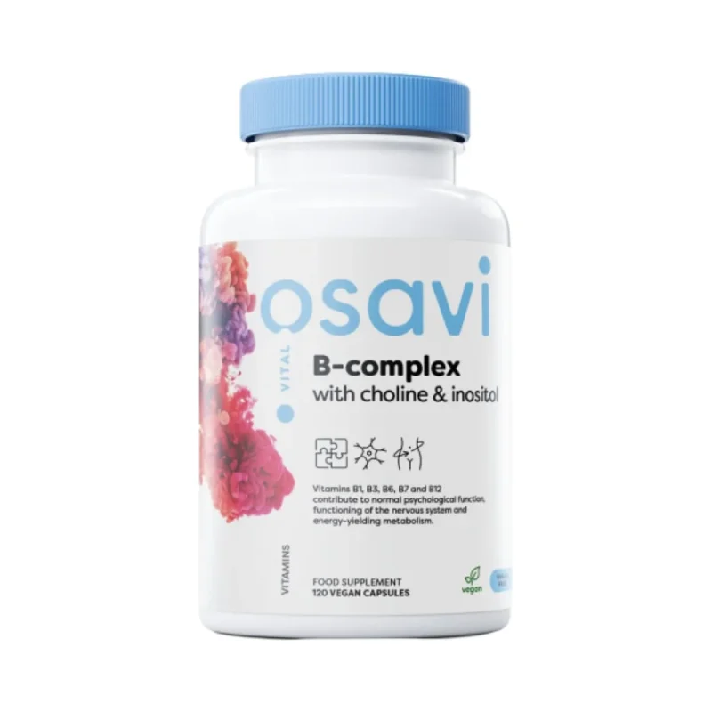 B-Complex with Choline & Inositol / 120 капсули, 60 дози - Osavi