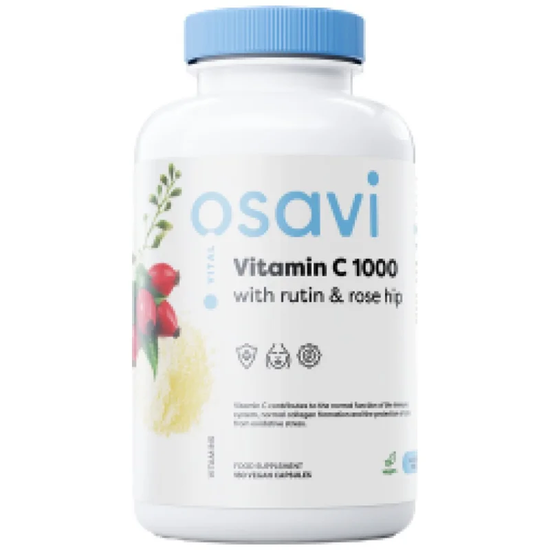 Vitamin C 1000 | with Rutin & Rose Hip / 180 капсули, 90 дози