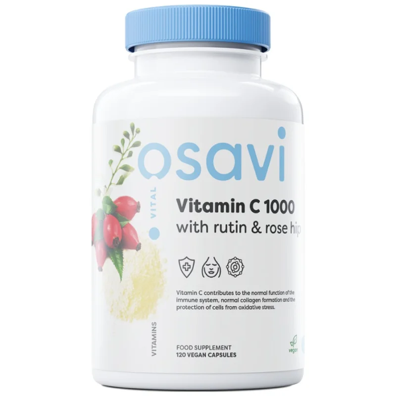 Vitamin C 1000 | with Rutin & Rose Hip / 120 капсули, 60 дози