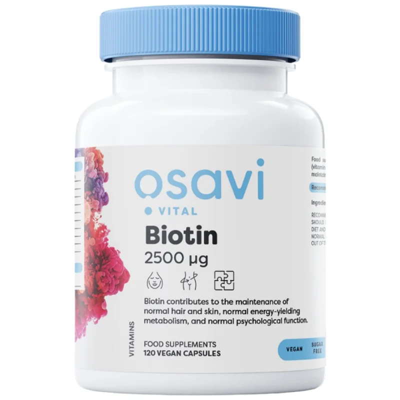 Biotin 2500 mcg / 60 капсули, 60 дози