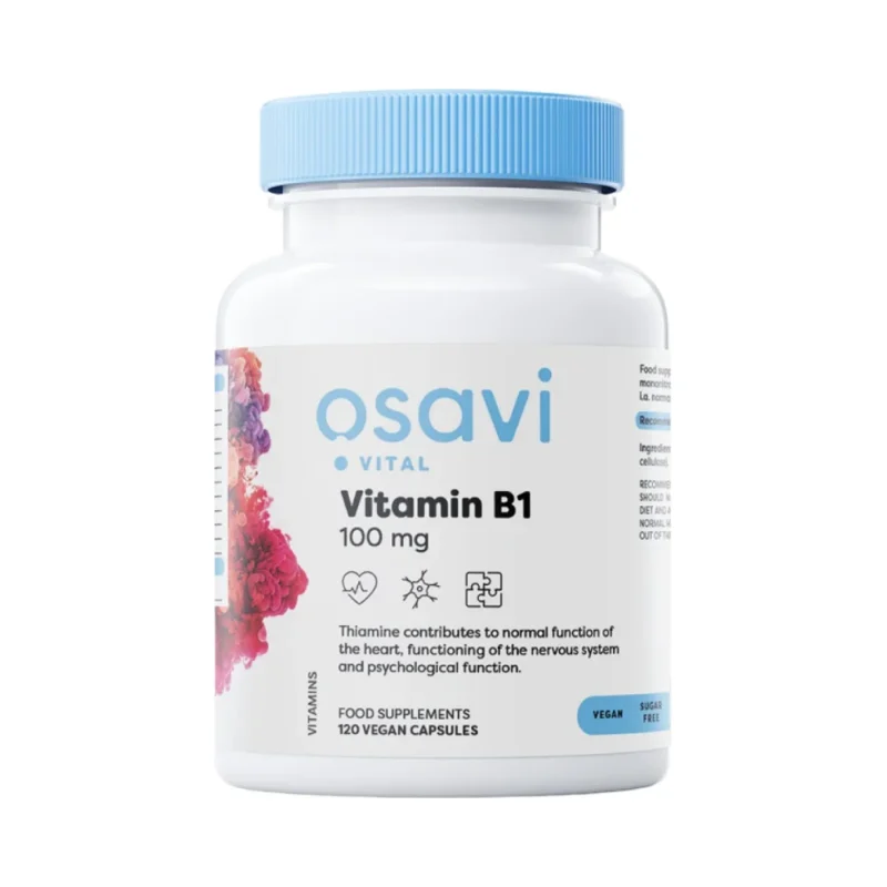 Vitamin B1 100 mg | Thiamine / 120 капсули, 120 дози - Osavi