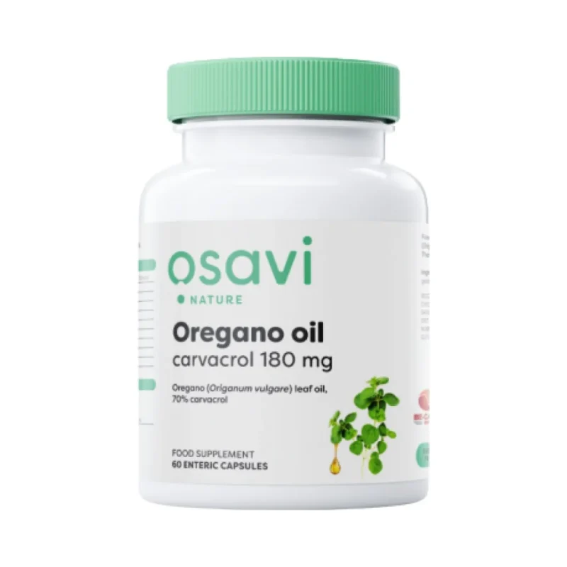 Oregano Oil 257 mg | 70% Carvacrol / 60 капсули, 60 дози - Osavi