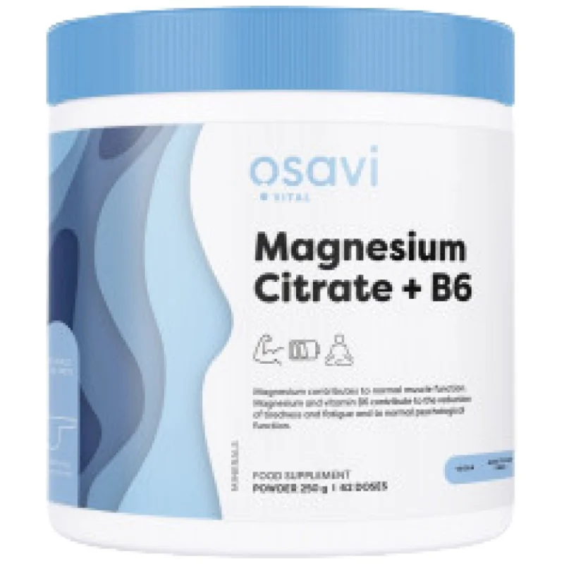 Magnesium Citrate + B6 Powder / 250 грама, 62 дози