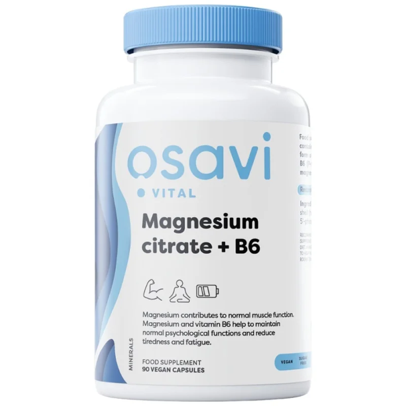 Magnesium Citrate 375 mg + B6 | P-5-P / 90 капсули, 45 дози
