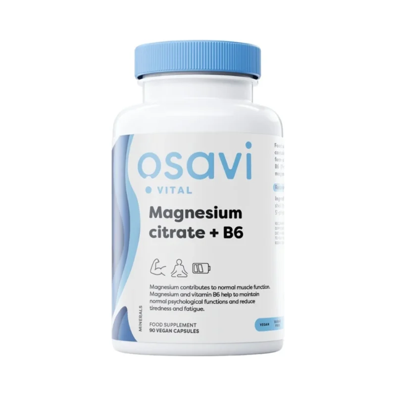 Magnesium Citrate 375 mg + B6 | P-5-P / 90 капсули, 45 дози - Osavi