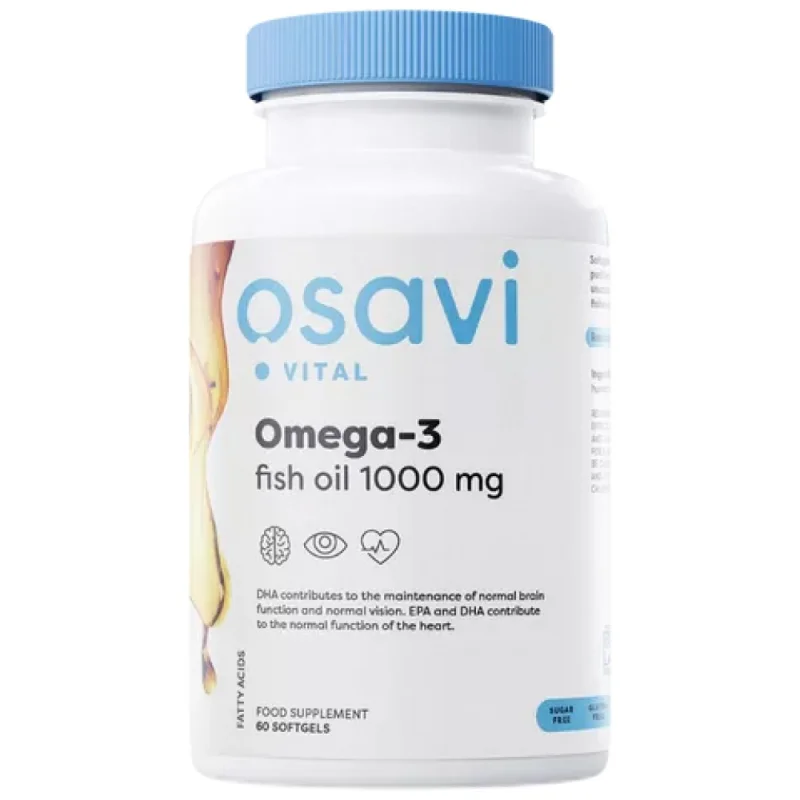 Omega 3 Fish Oil 1000 mg | Molecularly Distilled / 60 Гел капсули, 30 дози