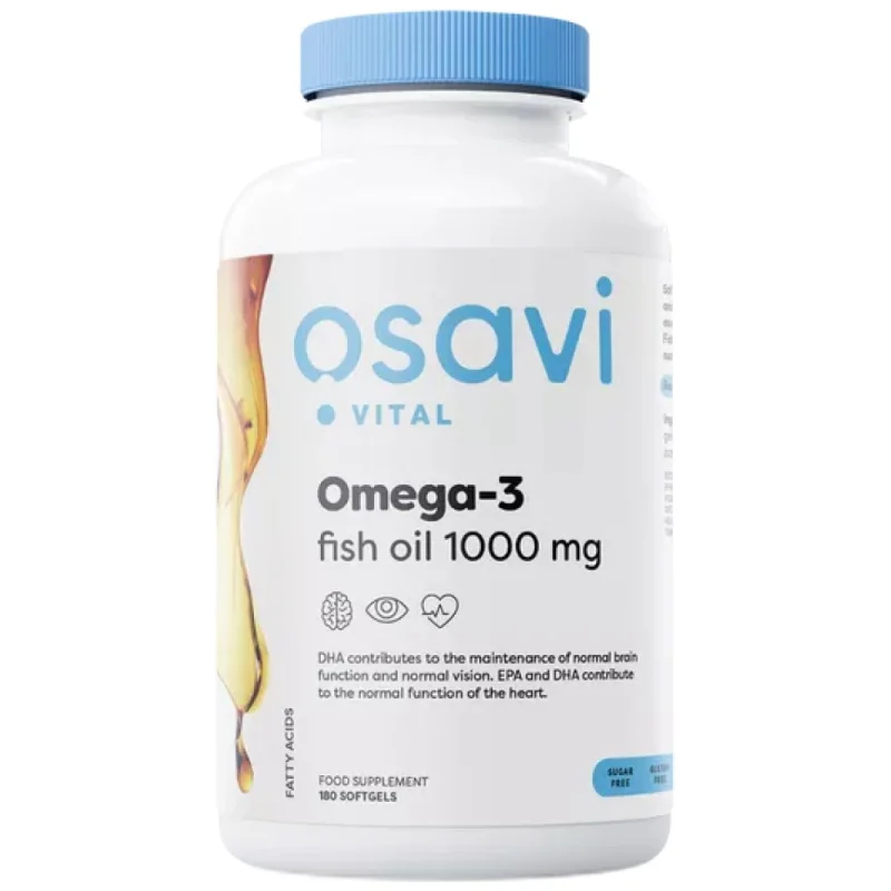 Omega 3 Fish Oil 1000 mg | Molecularly Distilled / 180 Гел капсули, 90 дози