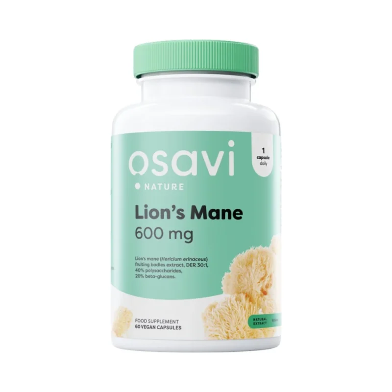 Lion's Mane 600 mg / 60 капсули, 60 дози - Osavi