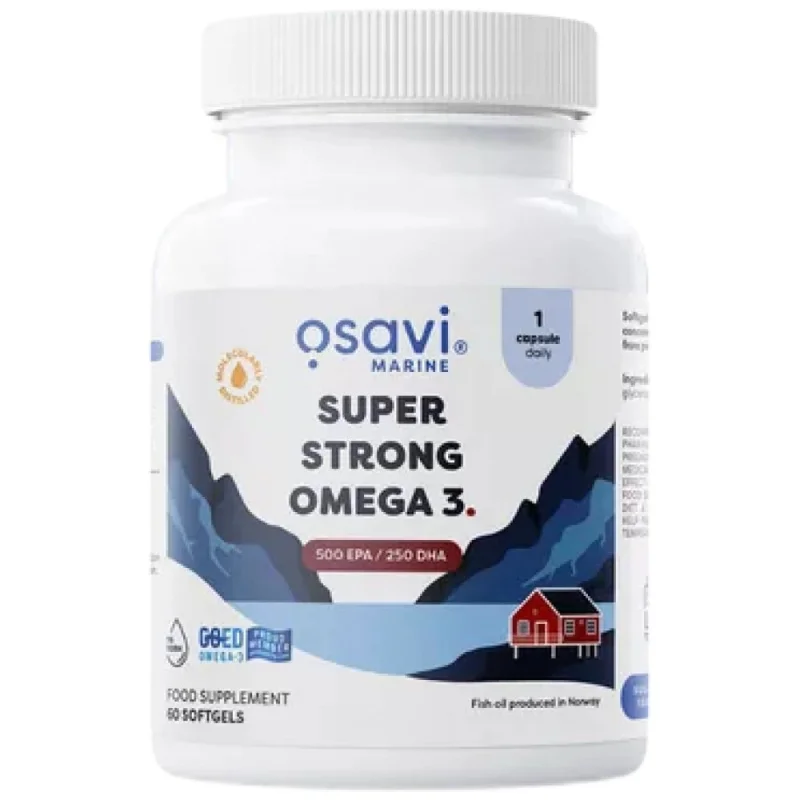 Super Strong Omega 3 | 500 EPA / 250 DHA / 60 Гел капсули, 60 дози