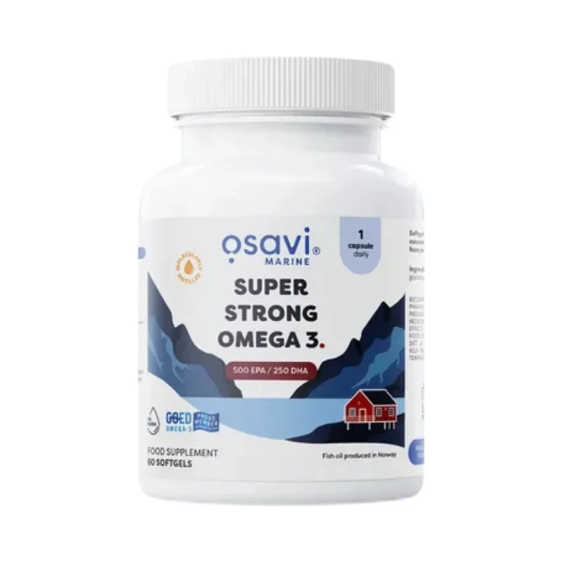 Super Strong Omega 3 | 500 EPA / 250 DHA / 60 Гел капсули, 60 дози - Osavi