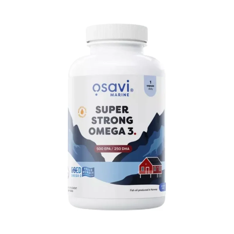 Super Strong Omega 3 | 500 EPA / 250 DHA / 180 Гел капсули, 180 дози - Osavi