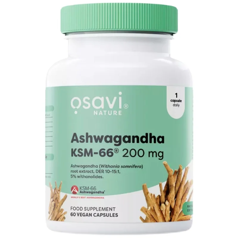 Ashwagandha KSM-66® 200 mg / 60 капсули, 60 дози