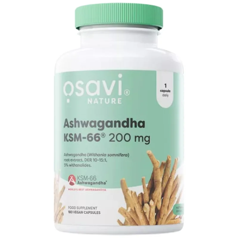 Ashwagandha KSM-66® 200 mg / 180 капсули, 180 дози