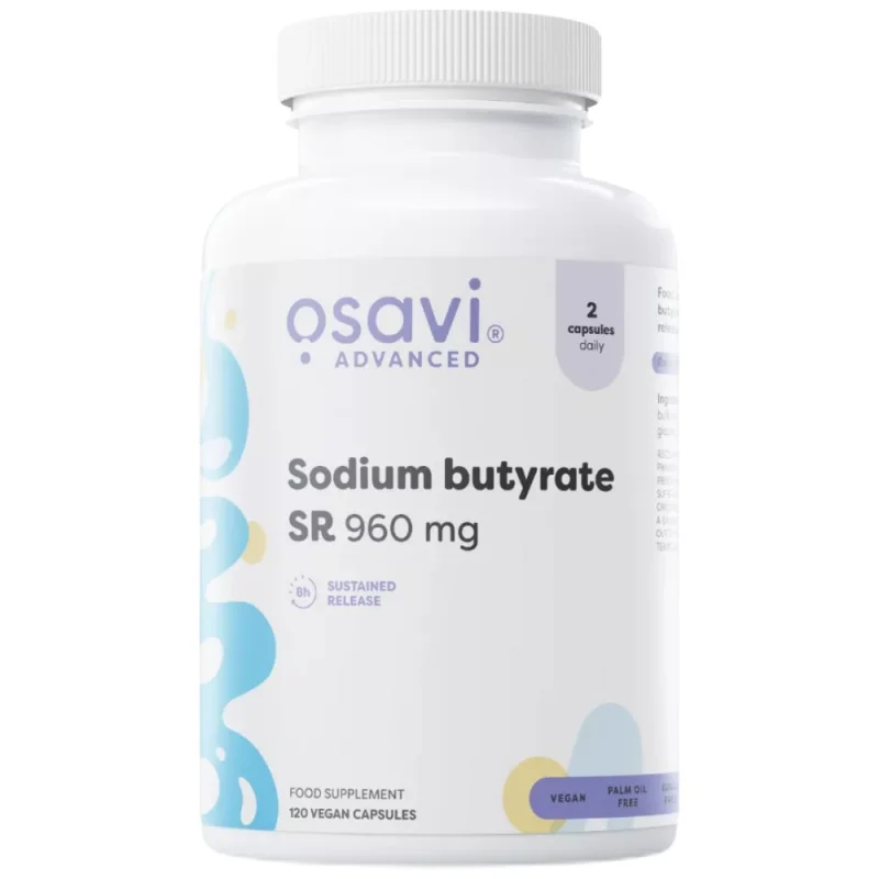 Sodium Butyrate SR 960 mg | Sustained Release / 120 капсули, 60 дози