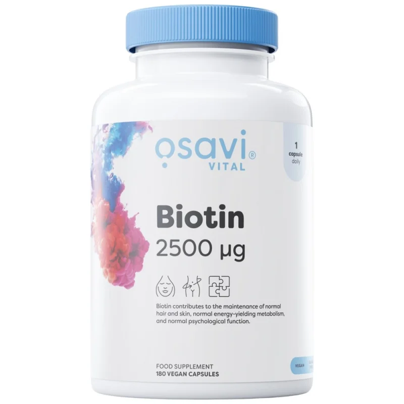 Biotin 2500 mcg / 180 капсули, 180 дози